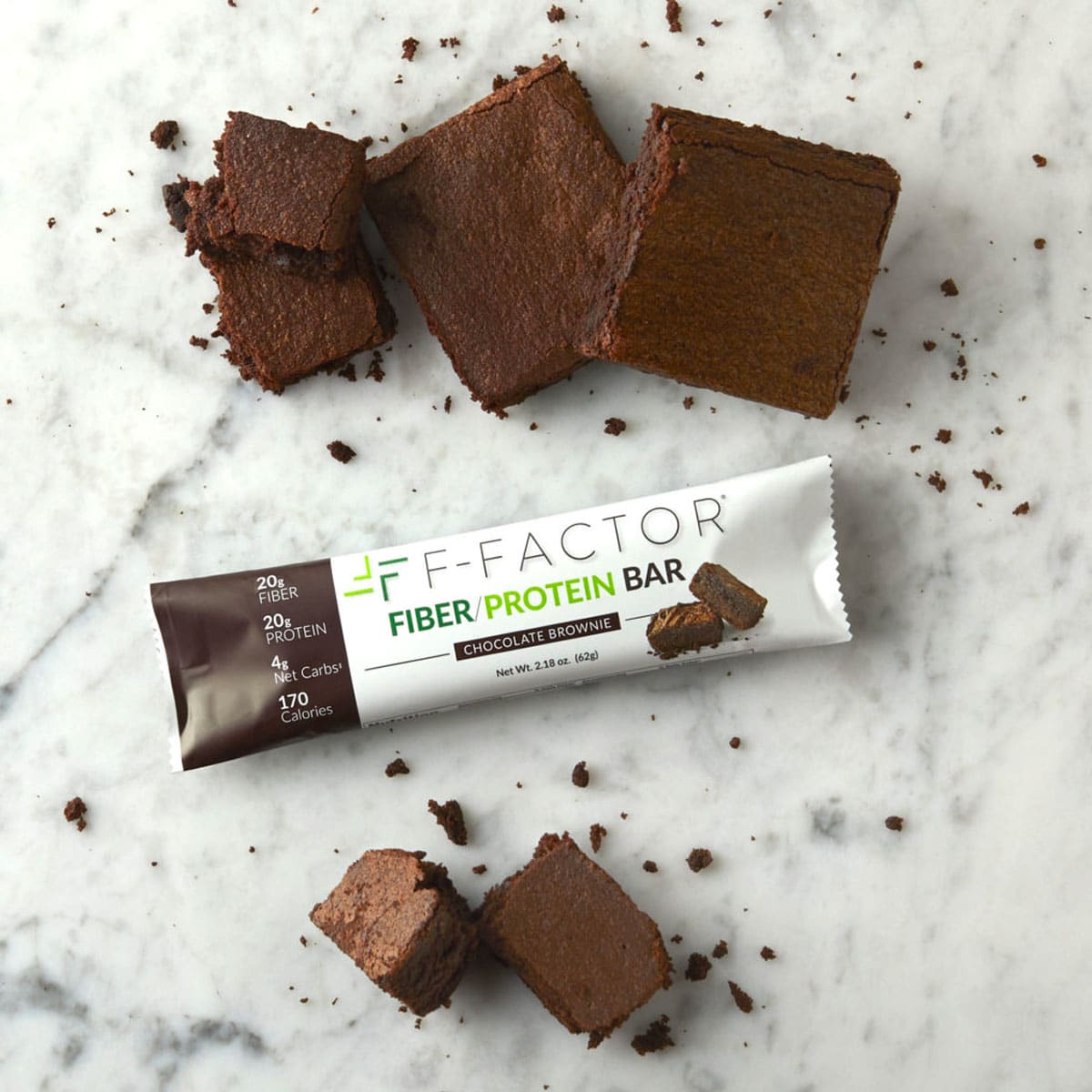 F-Factor Fiber/Protein Bar (Chocolate Brownie – 12 Pack)