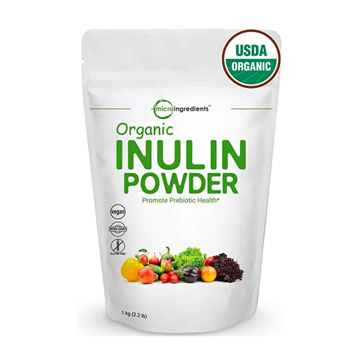 Micro Ingredients Organic Inulin Powder (2.2 Lb Bag)